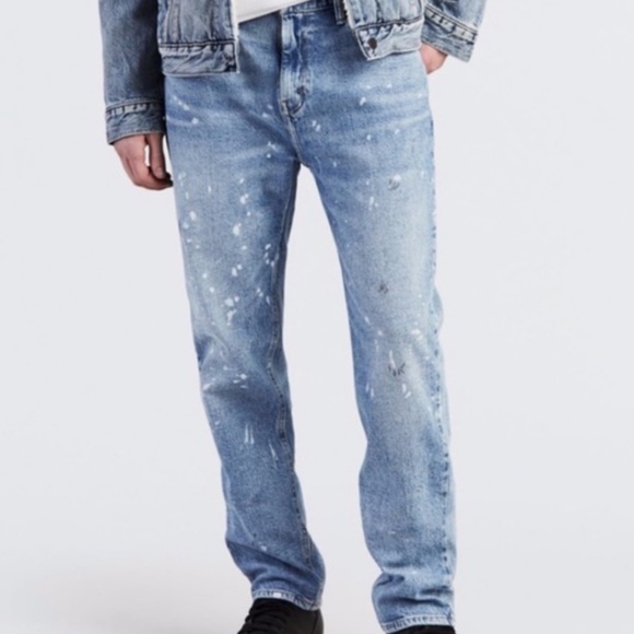 levi paint splatter jeans